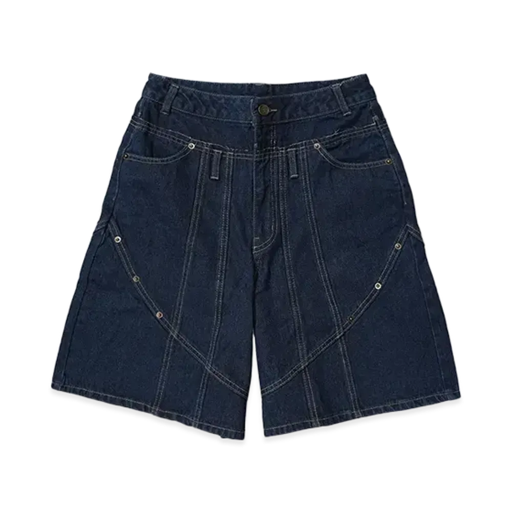HTH Switched denim shorts "NAVY"
