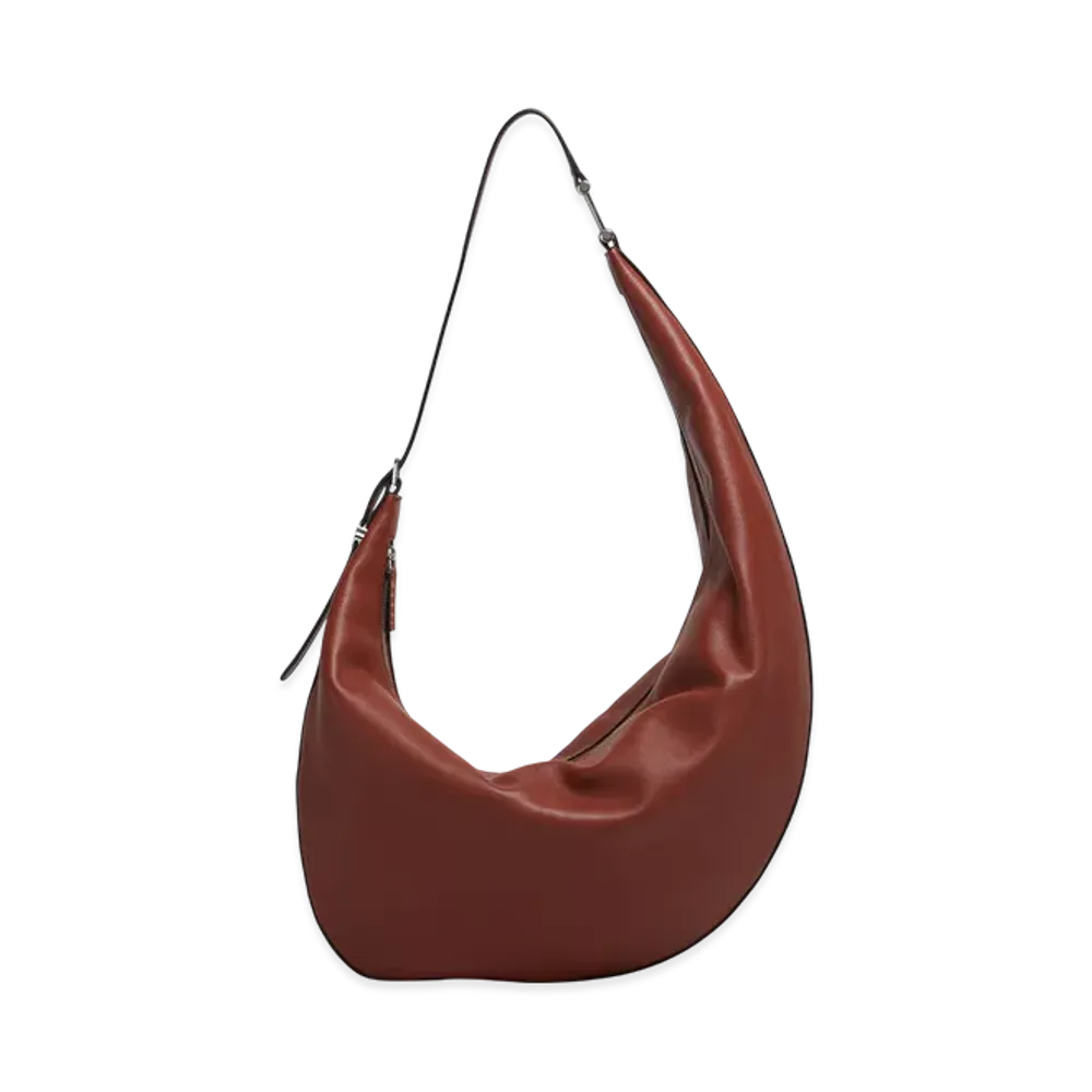 MARNI Dot Medium Hobo Bag in Leather "Wild Cherry"