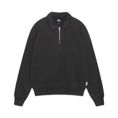Stussy Relaxed Half Zip "Washed Black"
