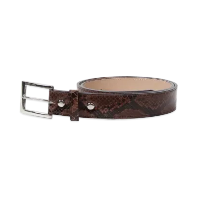 WACKO MARIA Python Leather Belt "Brown"