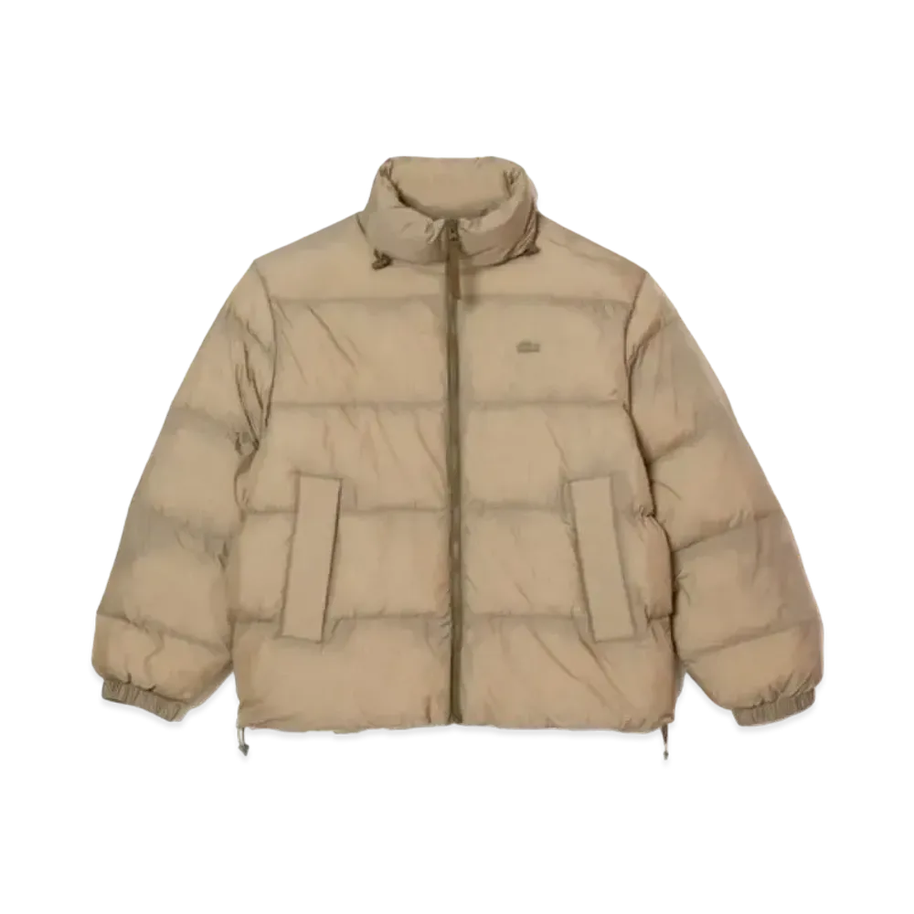 LACOSTE Shower Proof One Tone Puff Jacket "Beige"