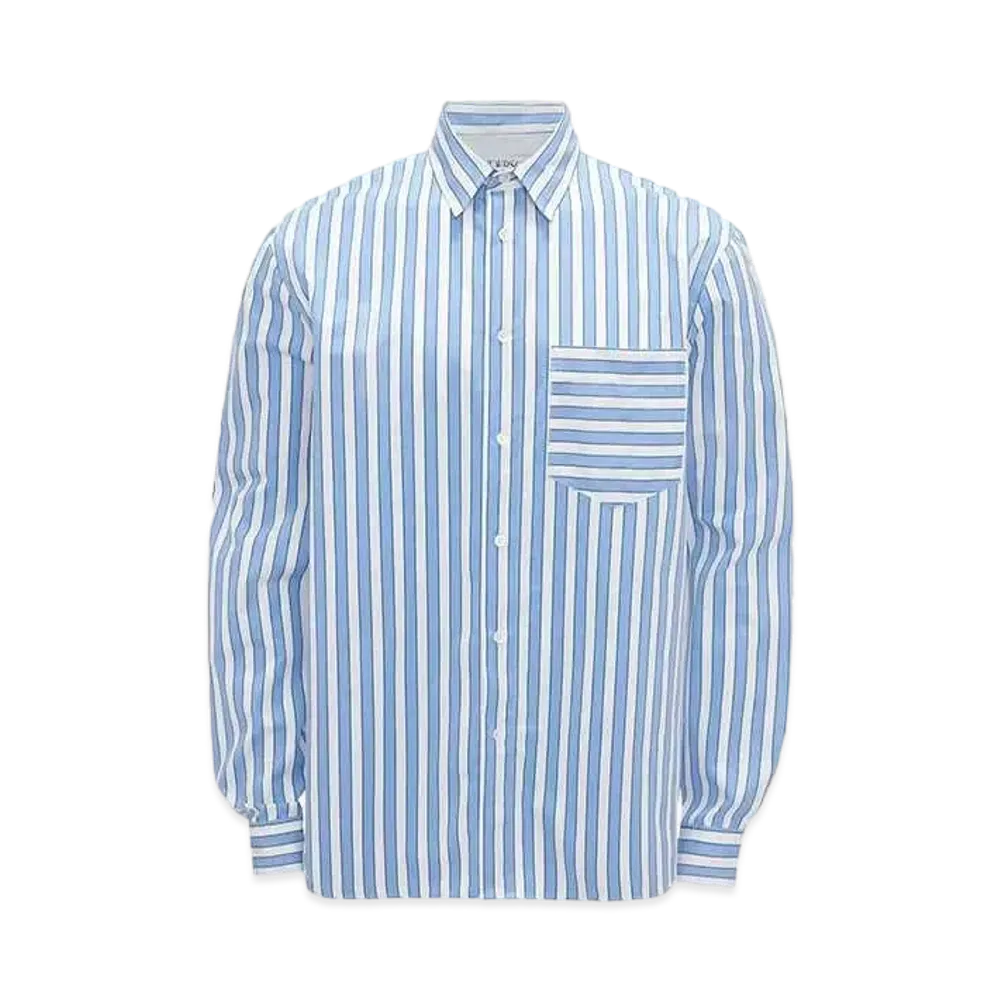 JW ANDERSON Classic Fit Patchwork Shirt #2 "Blue/White"