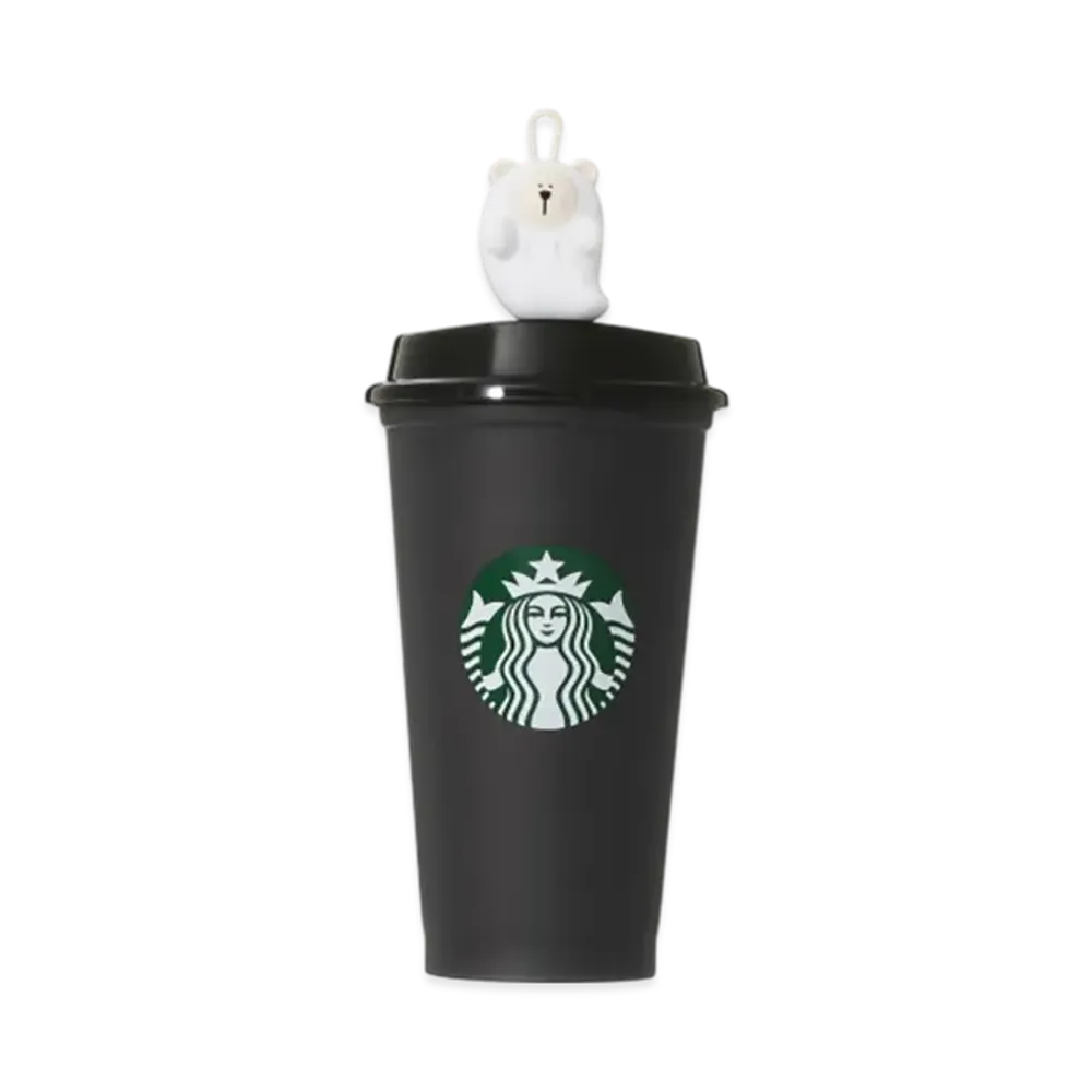STARBUCKS Seasonal Goods "Playful Halloween Cat" Halloween 2025 Color Changing Reusable Cup 473ml + Drink Hole Cap Bearista Ghost "Black/White"