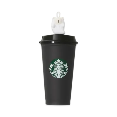 STARBUCKS Seasonal Goods "Playful Halloween Cat" Halloween 2025 Color Changing Reusable Cup 473ml + Drink Hole Cap Bearista Ghost "Black/White"