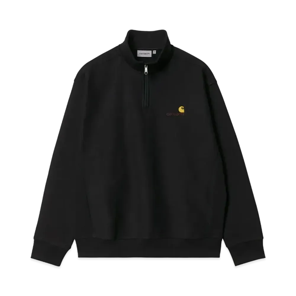 Carhartt Half Zip American Script Sweatshirt "Black"
