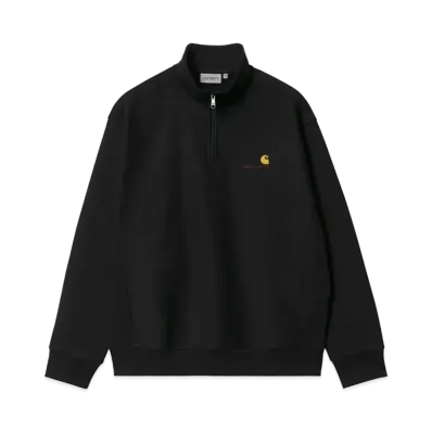 Carhartt Half Zip American Script Sweatshirt "Black"