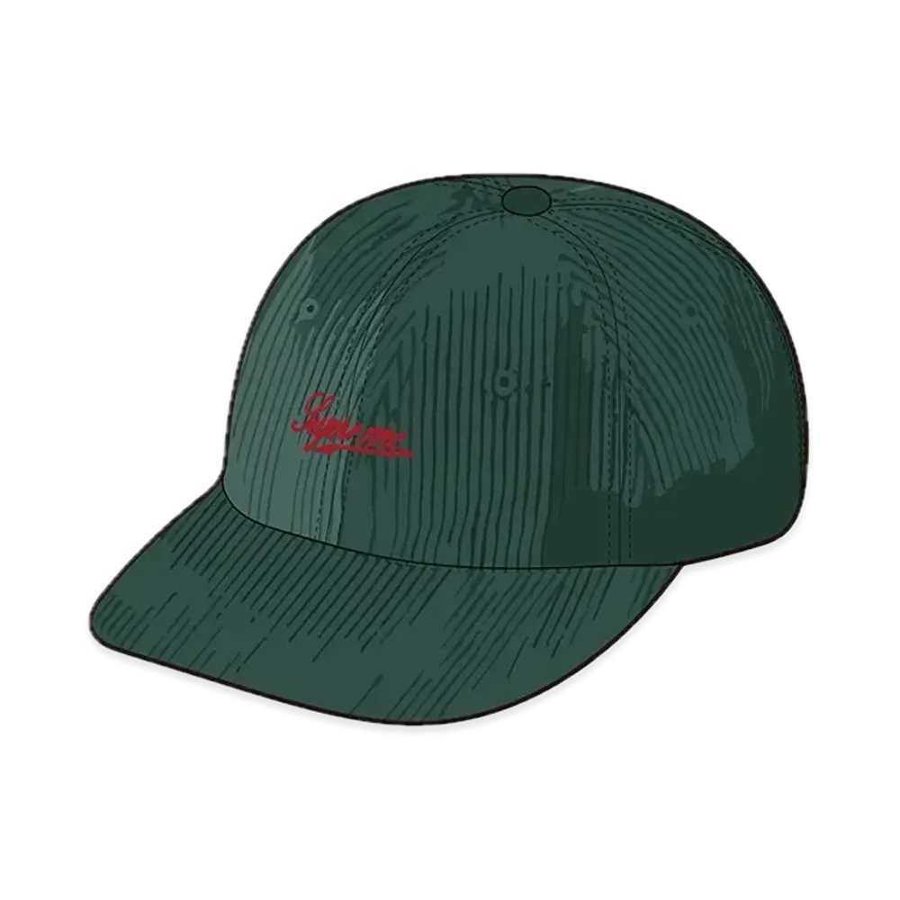 Supreme Script Corduroy 6-Panel "Green"