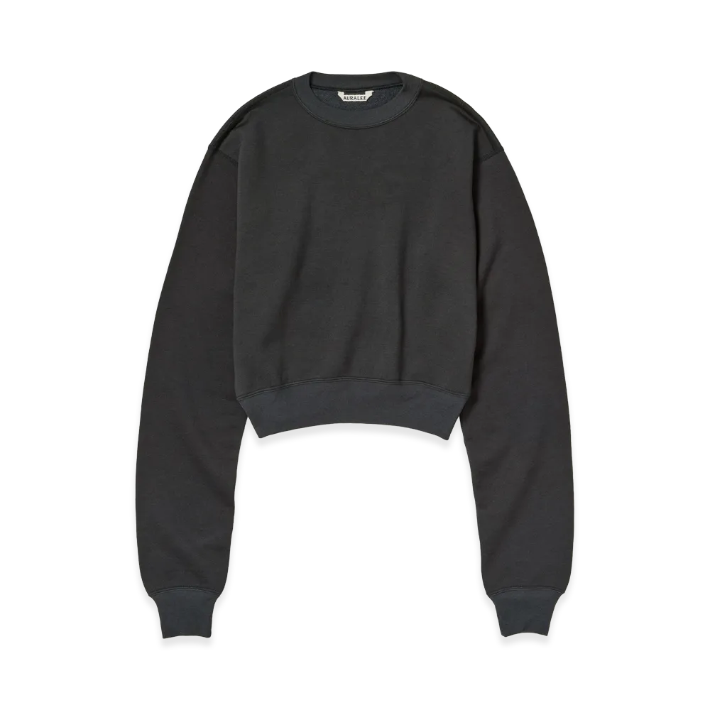 AURALEE Women's High-Twist Compact Sweat P/O "Ink Black"
