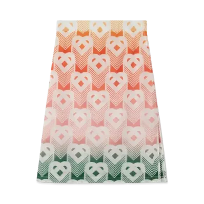Casablanca Gradient Heart Monogram Mesh Skirt "Multi"