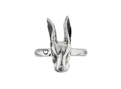 GUCCI Anger Forest Series Rabbit Head Silver Ring "Silver"