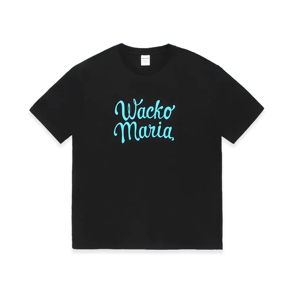 WACKO MARIA Washed Heavy Weight T-Shirt "Black/Blue"
