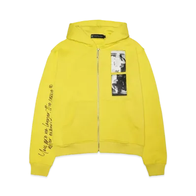 A GOOD BAD INFLUENCE LIFE IS ZIP UP HOODIE "YELLOW"