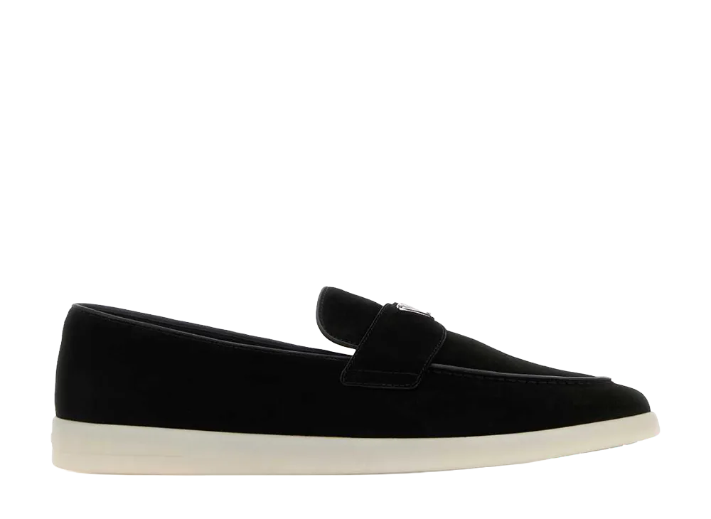 PRADA Logo Loafers "Black"
