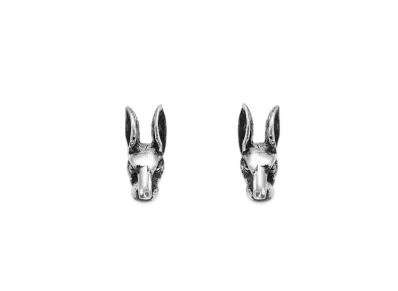 GUCCI Anger Forest Series Rabbit Head Silver Earrings