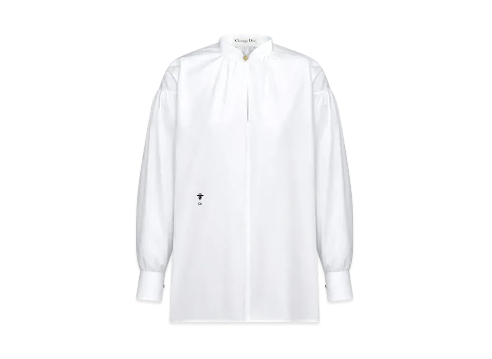Dior Long Blouse Cotton Poplin "White"