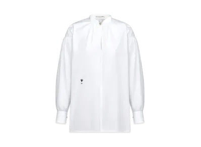 Dior Long Blouse Cotton Poplin "White"