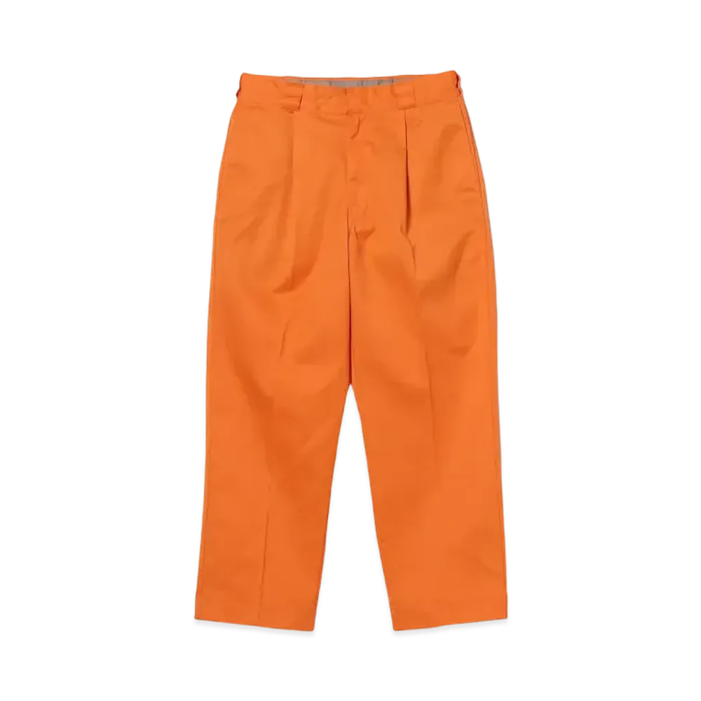 BEAMS 1 Pleat Work Trousers "Orange"