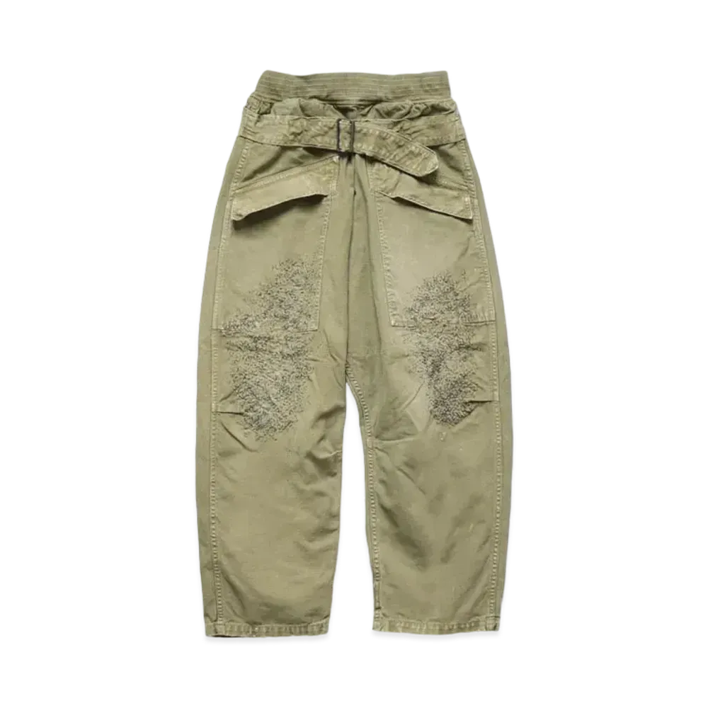 KAPITAL CANVAS AVIATOR SUITCUT PANTS "Khaki"