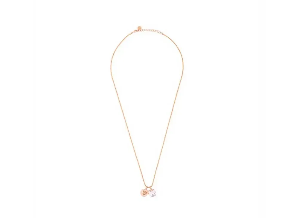 MIU MIU Miu Pave Crystal Necklace "Gold/Crystal"