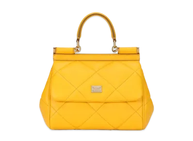 Dolce&Gabbana Sicily Bag Small Matrasse Aria Calfskin "Yellow"