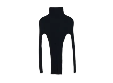 Yohji Yamamoto Y's GAUZE WIDE MIX UP HIGH NECK LAYER T "Navy"