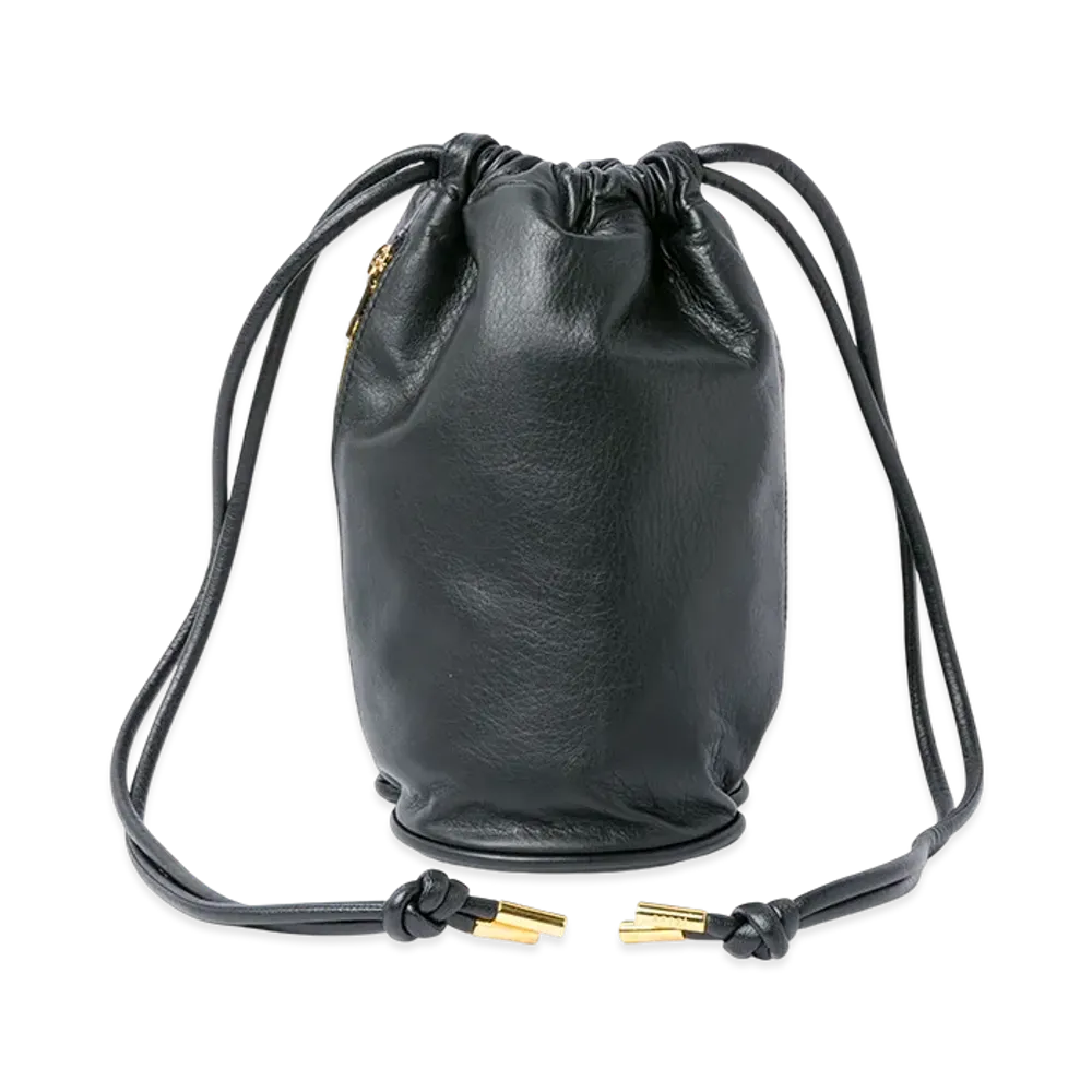sacai s Drawstring Bag / Leather "Black"