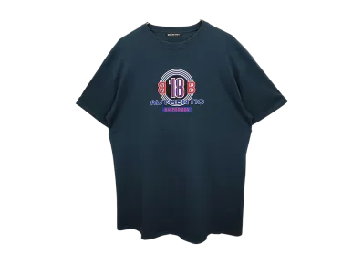 BALENCIAGA Authentic Print Tee "Navy"