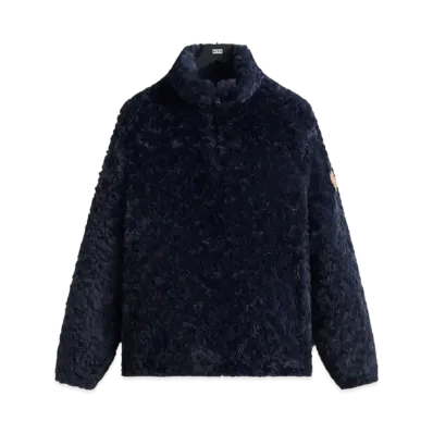 Kith Claremont Shaggy Sherpa Quarter Zip "Nocturnal"
