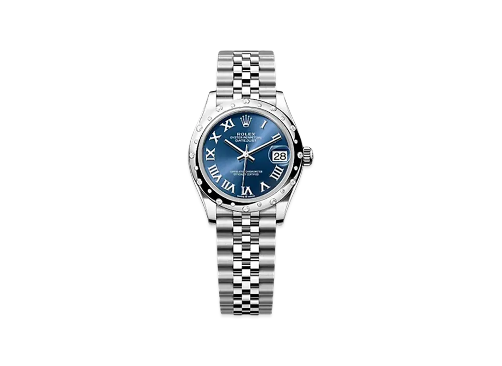 ROLEX Datejust 31mm Oystersteel & White Gold Diamond 278344RBR "Bright Blue"