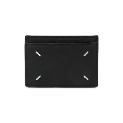 Maison Margiela Wrinkle Smooth Leather Card Holder "Black"