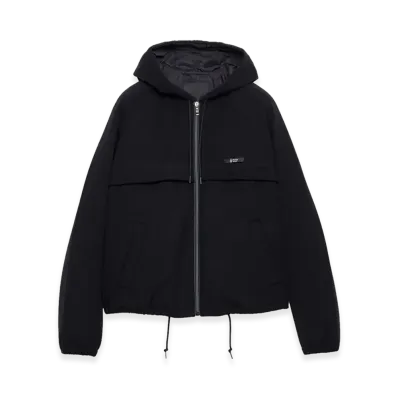 PRADA Pile Tec Hooded Jacket "Black"