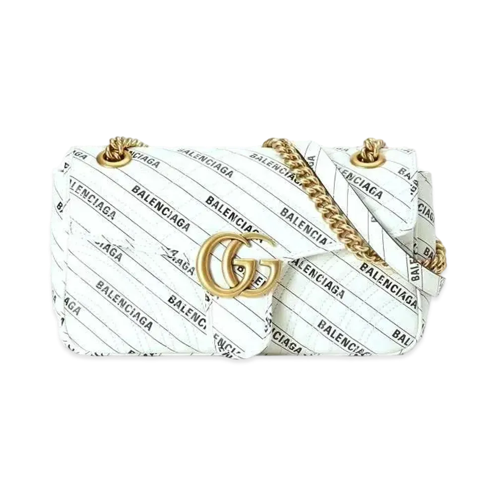 GUCCI x BALENCIAGA The Hacker GG Mermont Small Bag "White"