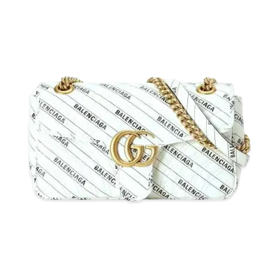 GUCCI x BALENCIAGA The Hacker GG Mermont Small Bag "White"
