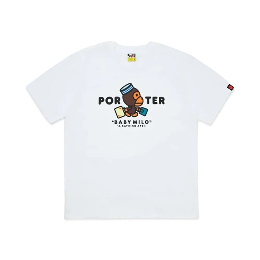 PORTER x A BATHING APE Baby Milo Tee "White"