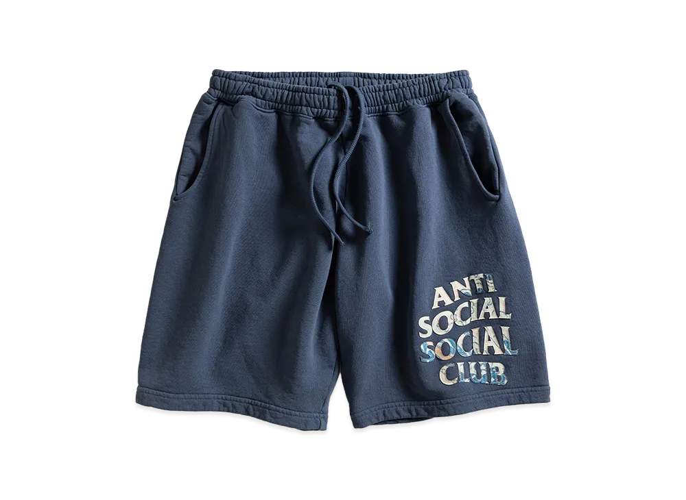 ANTI SOCIAL SOCIAL CLUB Tonkatsu: Boro Wave Shorts "Indigo"
