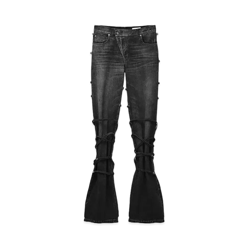 Alexander McQUEEN Baggy Tie Jeans "Black"