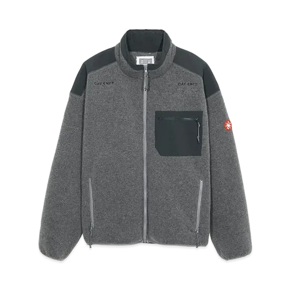 Cav Empt (C.E) FURRY BACK FLEECE ZIP UP "Grey"