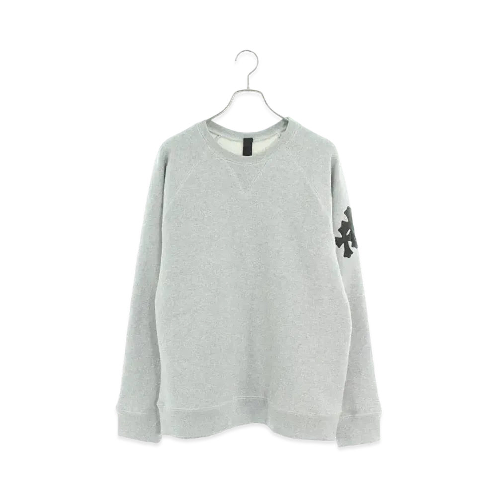 Chrome Hearts Y Not Label Cemetery Cross Patch Sweat "Gray/Black"