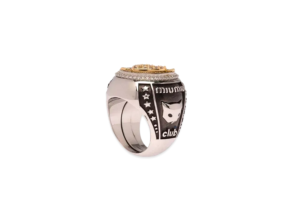 MIU MIU Miu Pave Bandling "Dark Gray/Gold"