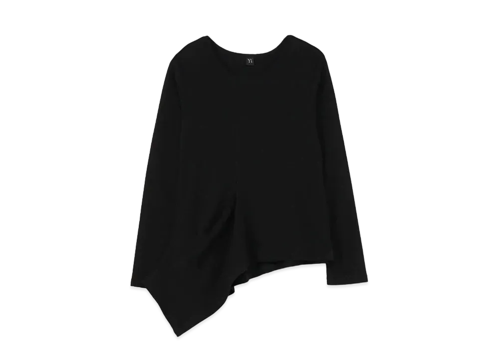 Yohji Yamamoto Y's SMOOTH FRONT DRAPE T "Black"