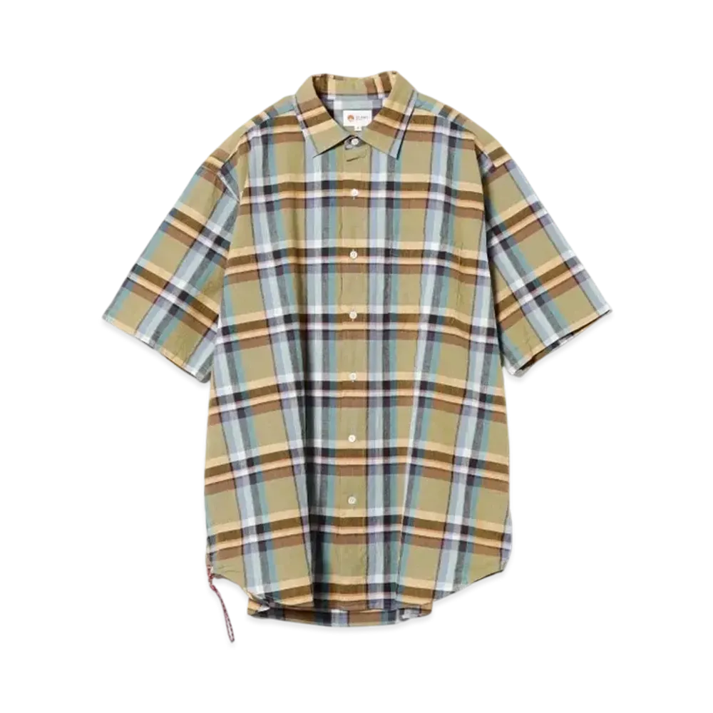 BEAMS Madras Check Mini Regular Shirt "Orange"