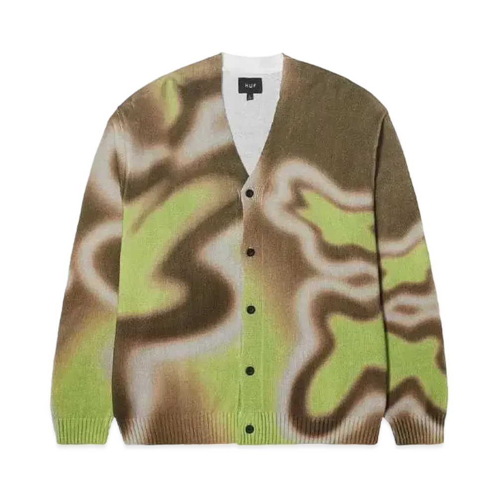 HUF Fall 24 Space Dust Cardigan "Mud"