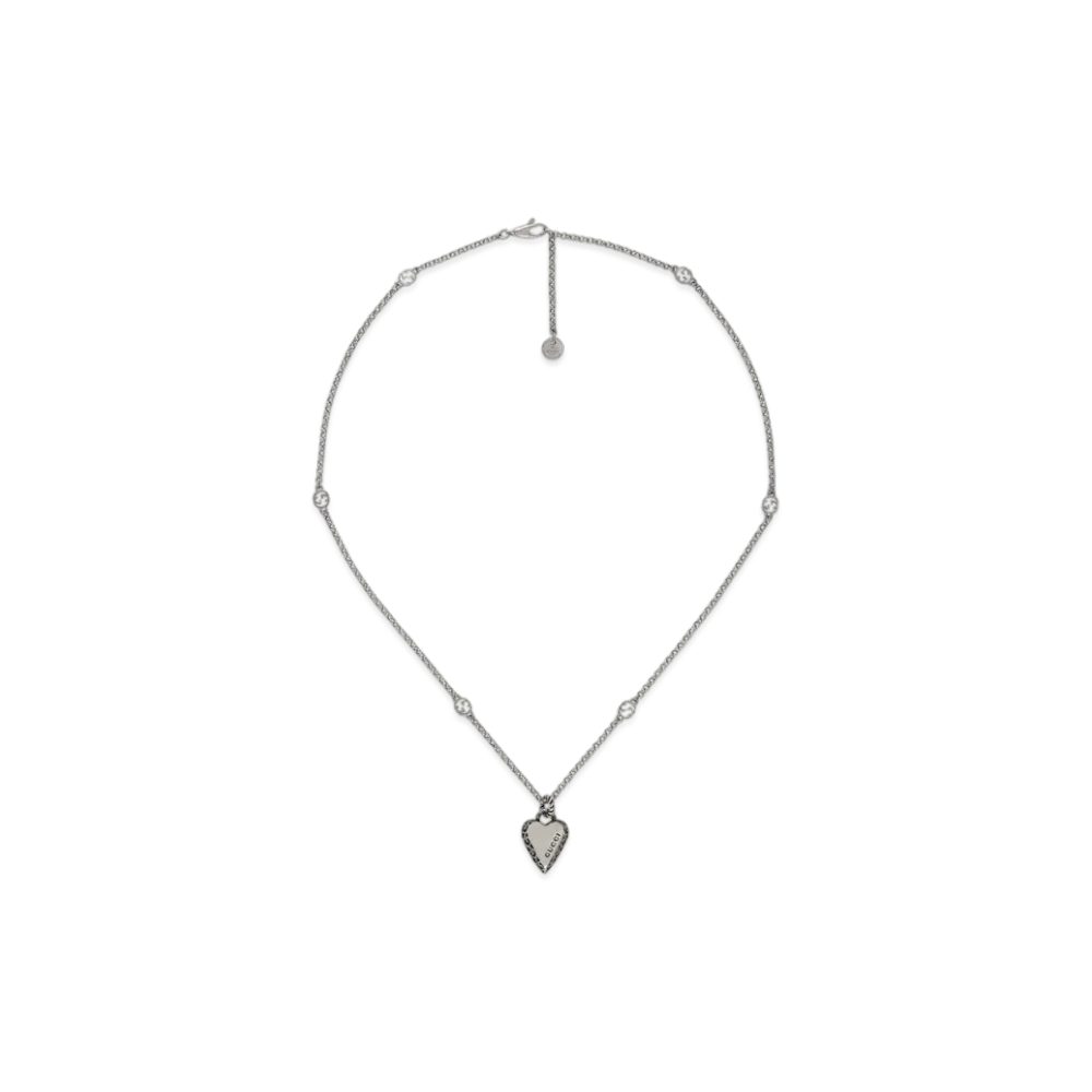 GUCCI Heart charm necklace "Silver"
