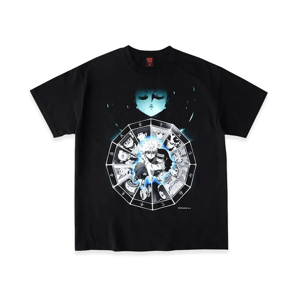 Geeks Rule x HUNTERxHUNTER Silkscreen Printing T Shirt 'Election Arc' "Black"
