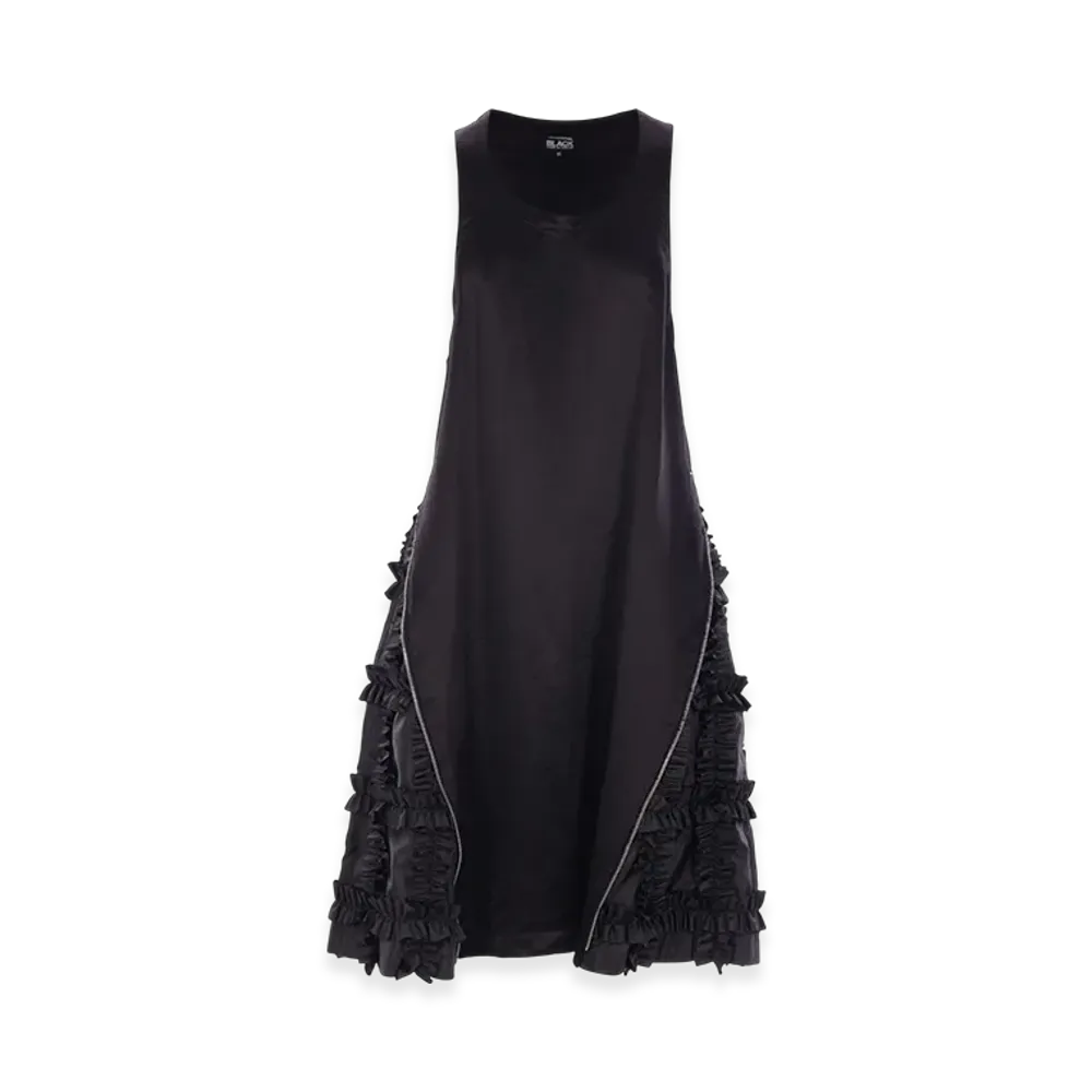 BLACK COMME des GARCONS Frill Detail Dress "White"