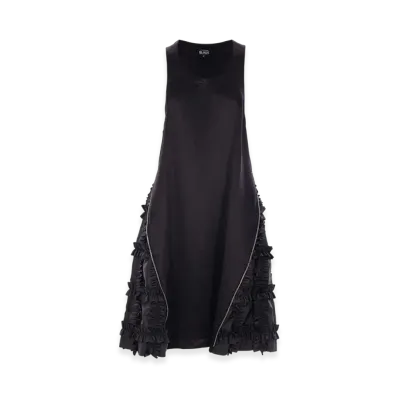 BLACK COMME des GARCONS Frill Detail Dress "White"
