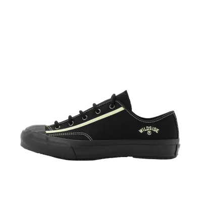 WILDSIDE Yohji Yamamoto × Moonstar Cotton Canvas Sneakers "Black"