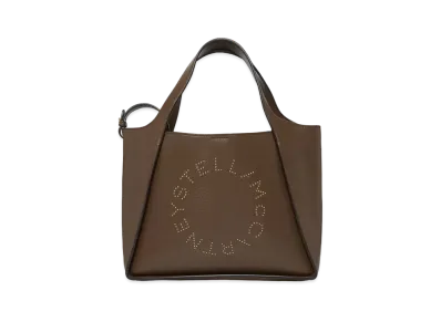 STELLA McCARTNEY Logo Top Handle Crossbody Tote Bag "Chocolate Brown"