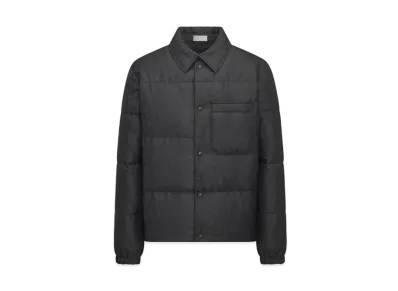 Dior Oblique Puffer Over Shirt Technical Jacquard "Black"