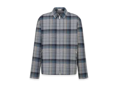 Dior Check Zipped Shirt "Gray"